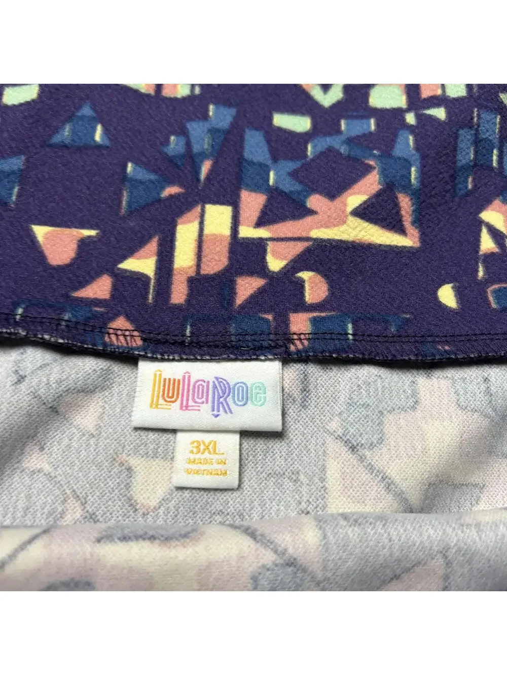 LuLaRoe Women’s Purple Multicolor Knee Length Skirt Size 3XL‎ NWT